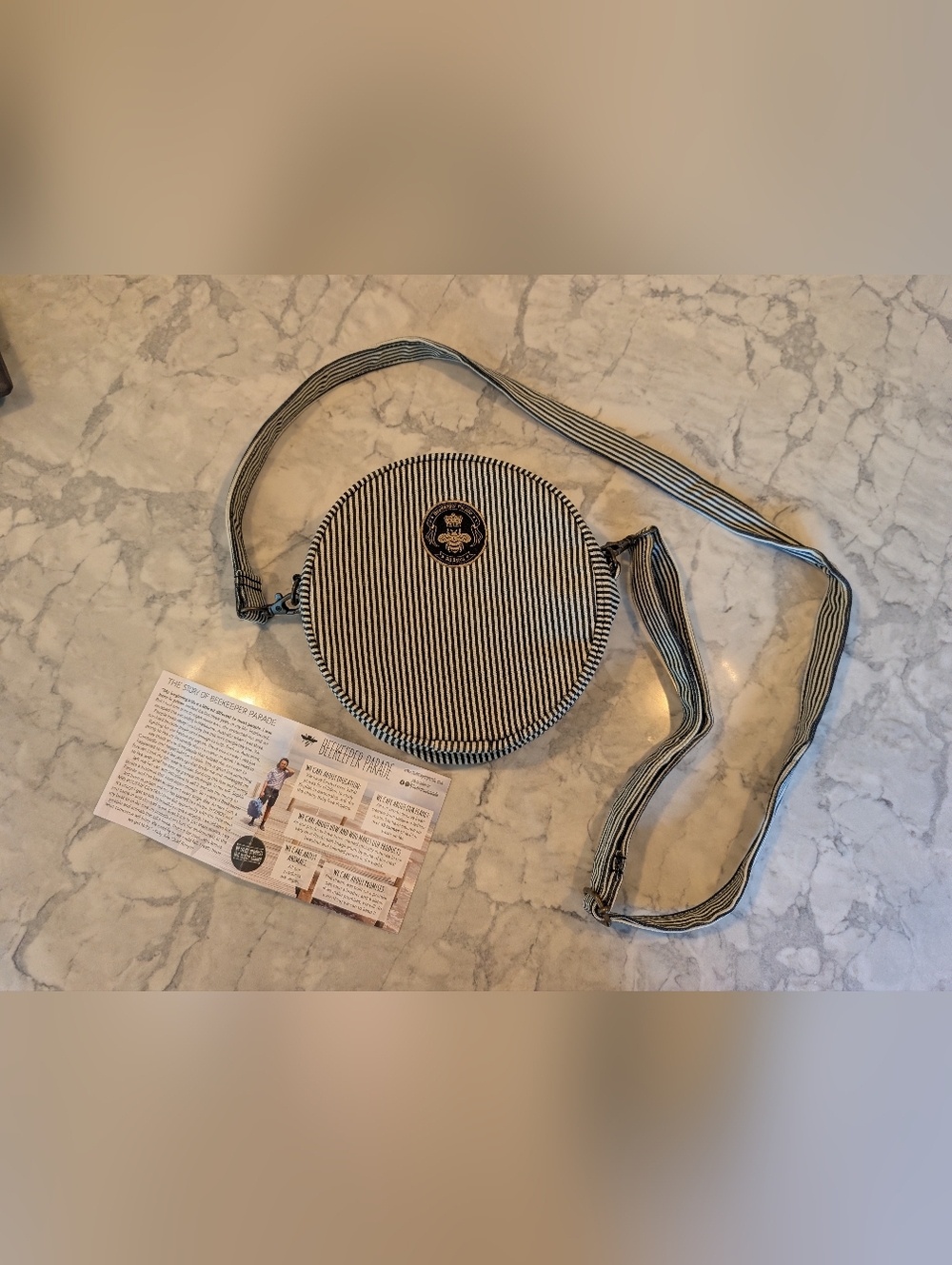 Beekeeper Parade Striped Round Crossbody Bag